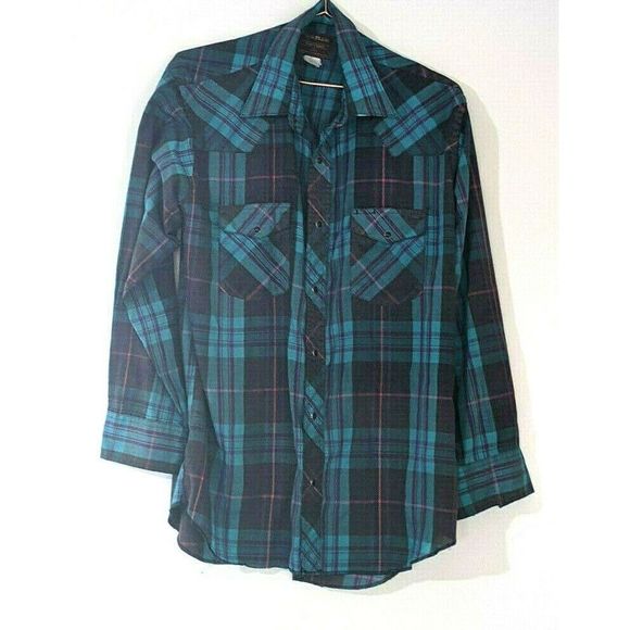Rustler X-Long Tails Pearl Snap 16 32/33 Large